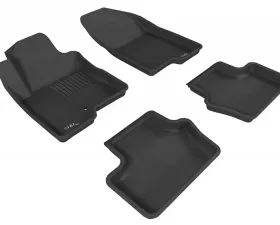 3D MAXpider Gray Kagu 1st & 2nd Row Floormats Jeep Compass 2007-2013