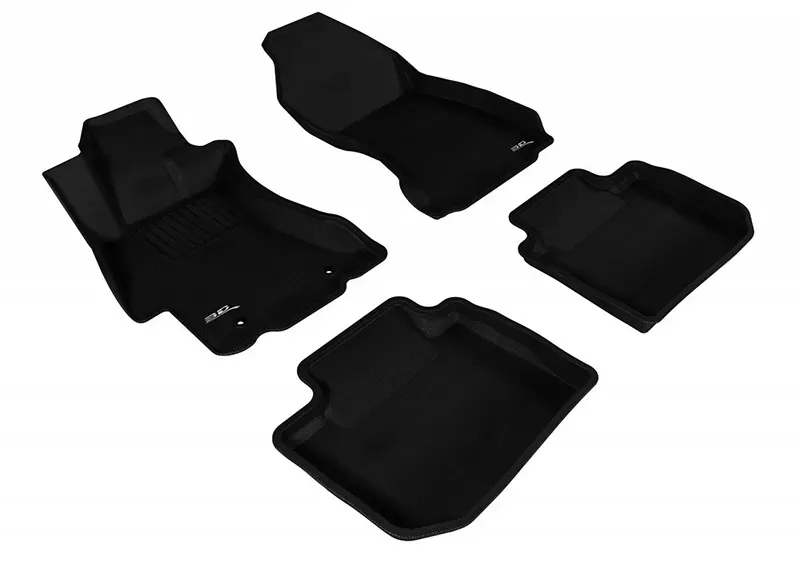 3D MAXpider Black Kagu 1st & 2nd Row Floormats Subaru Impreza | XV Crosstrek | WRX 2012-2017 - L1SB00801509