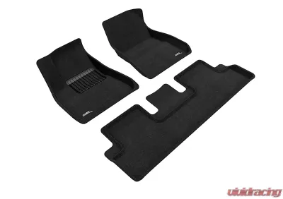 3D MAXpider Black 1st & 2nd Row Floormats Tesla Model 3 Elegant 2018-2019 - L1TL00404609