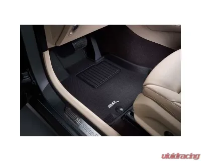 3D Maxpider 1st Row Floor Mat Black Kagu Carbon Fiber Hyundai Genesis G80 2015-2020 - L1HY05011509