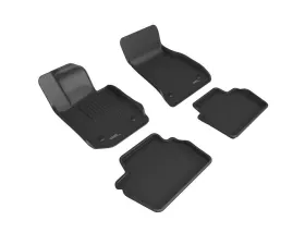 3D MAXpider Black Full Set Custom Fit KAGU Floor Mat BMW 4-Series Coupe/M4/M4 Competition (G22/G82) RWD 2021-2024
