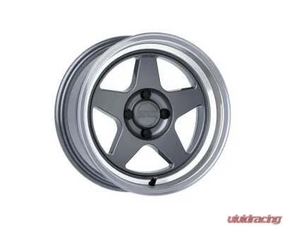 Kansei KNP Wheel 15x7 4x100 0mm Gloss Gunmetal Machined Lip - K12GM-157010-00