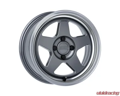 Kansei KNP Wheel 15x7 4x100 25mm Gloss Gunmetal Machined Lip - K12GM-157010+25