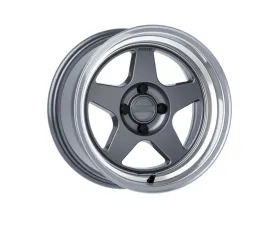 Kansei KNP Wheel 15x8 4x100 0mm Gloss Gunmetal Machined Lip