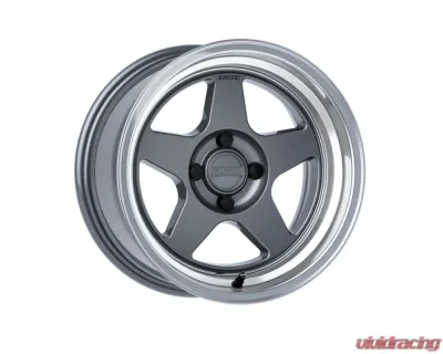 Kansei KNP Wheel 15x8 4x100 0mm Gloss Gunmetal Machined Lip - K12GM-158010-00