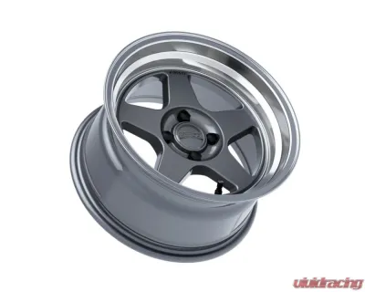 Kansei KNP Wheel 15x8 4x100 0mm Gloss Gunmetal Machined Lip - K12GM-158010-00