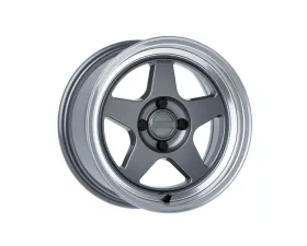 Kansei KNP Wheel 15x8 4x100 25mm Gloss Gunmetal Machined Lip