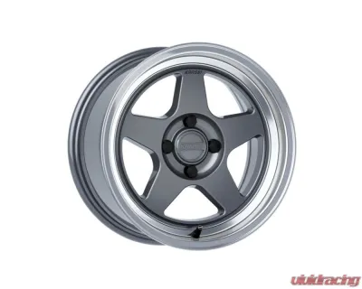 Kansei KNP Wheel 15x8 4x100 25mm Gloss Gunmetal Machined Lip - K12GM-158010+25