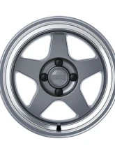 Kansei KNP Wheel 15x8 4x100 25mm Gloss Gunmetal Machined Lip                                     - K12GM-158010+25 - Image 2