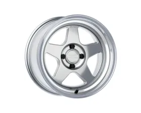 Kansei KNP Wheel 15x8 4x100 0mm Hyper Silver Machined Lip