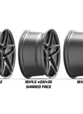 Kansei Astro Wheel 19x10.5 5x114.3 22mm Gloss Gunmetal                                     - K15G-191512+22 - Image 3