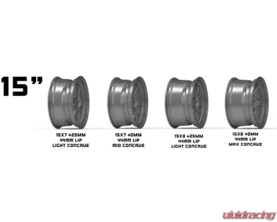 Kansei Tandem Wheel 15x7 4x100 25mm Gloss Gunmetal Gray - K11G-157010+25