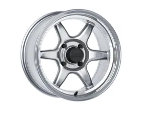 Kansei Tandem Wheel 15x8 4x114.3 0mm Hyper Silver Machined Lip