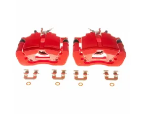 Power Stop Pair Rear Red Calipers Ford Mustang 2015-2019