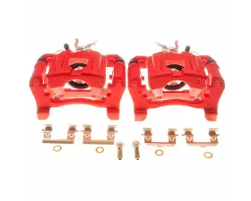 Power Stop Pair Rear Red Calipers Ford Mustang 2015-2018
