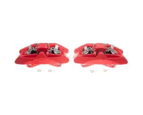 Power Stop Pair Front Red Calipers w/ Brackets Audi A6 2003-2004