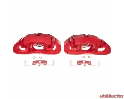 Power Stop Pair Front Red Calipers w/ Brackets BMW 535i 2008-2010 - S2770