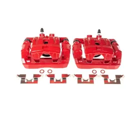 Power Stop Pair Rear Red Calipers w/ Brackets Ford Edge 2007-2010