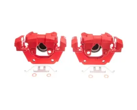 Power Stop Pair Rear Red Calipers BMW 550i GT 2010-2015