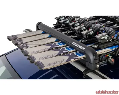 Rhino Rack Ski and Snowboard Carrier 576 - Holds 6 Skis or 4 Snowboards, Universal Mount - 576