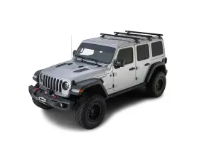 Rhino Rack Black Heavy Duty RCL 3 Bar Rhino-Rack Backbone Roof Rack Jeep Wrangler JL 2019