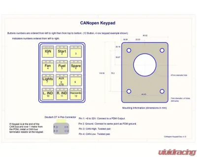 Rywire P30 Switch Panel (Keypad) - RY-MORISTECH-KEYPAD-12