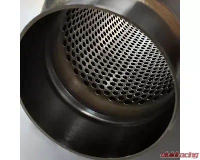 Stainless Bros 3" SS304 Inlet/Outlet Bullet Resonator 4" Round Body x 12" Length - 615-07636-0111