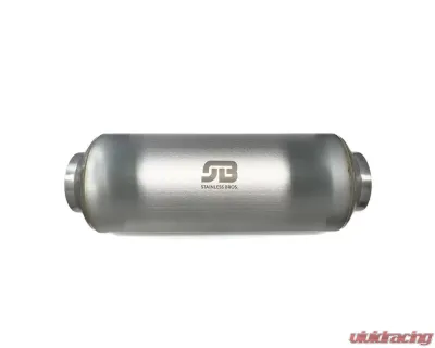 Stainless Bros 3.5" SS304 Lightweight Race Muffler 12" OAL - Matte Finish - 615-08913-0000