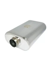 Stainless Bros 3" SS304 Thin Oval Muffler 17" OAL (Center/Offset) - Polished                                     - 616-07623-0210 - Image 2