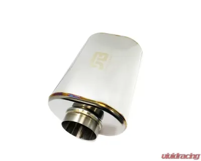 Stainless Bros 3.5" SS304 Oval Muffler 19" OAL - Polished Finish - 616-08923-2100