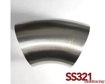 Stainless Bros 2.13" SS321 45 Degree Elbow - 1D / 2.13" CLR - 16GA / .065" - No Leg - 701-05426-3100