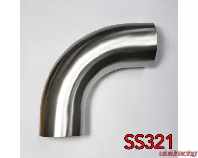 Stainless Bros 2.13" SS321 90 Degree Elbow - 1.5D / 3.2" CLR - 16GA / .065" - With Leg - 701-05456-4150