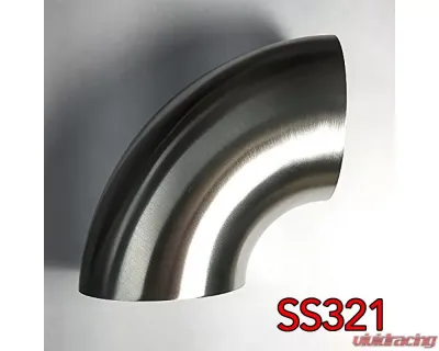 Stainless Bros 2.25" SS321 90 Degree Elbow - 1D / 2.25" CLR - 16GA / .065" - No Leg - 701-05756-3100
