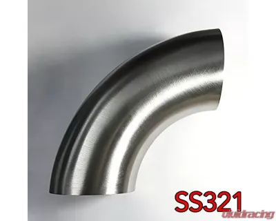 Stainless Bros 3" SS321 90 Degree Elbow - 1.5D / 4.5" CLR - 16GA / .065" - No Leg - 701-07656-3150