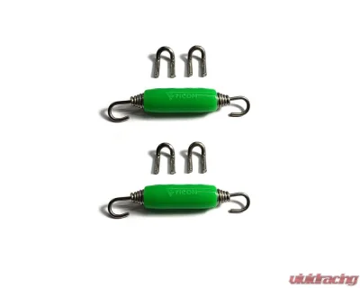 Stainless Bros Spring Tab: Spring Tab Kit - 2 Pack SS304 2 springs, 4 hooks and 2 grn silicone sleeves - 608-00212-1102