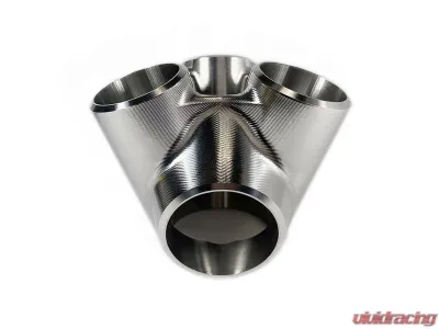 Stainless Bros SS304 Billet 3 to 1 Collector / 2" Pipe Outlet / 2" Pipe Wastegate - 903-03912-1302