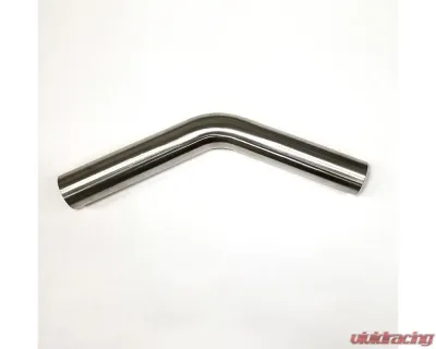 Stainless Bros SS Mandrel Bend 45 Degree: 2.13 SS304 45 Degree Mandrel Bend - 1.5D Radius - 16GA/.065" Wall - 5" Leg / 8" Leg - 601-05426-1150
