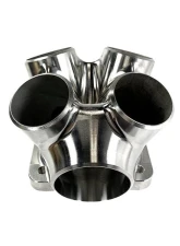 Stainless Bros SS304 Billet 4 to 1 Collector - 1.5" Pipe / T4 Undivided Flange / 2" Pipe Wastegate - Long Side Entry                                     - 903-03915-4402 - Image 2