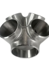 Stainless Bros SS304 Billet 4 to 1 Collector 1.5" Pipe / 2" Pipe Round Outlet / 2" Pipe Wastegate                                     - 903-03915-1402 - Image 3