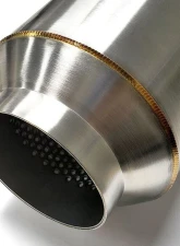 Stainless Bros Muffler Stainless: 2.5" SS304 Lightweight Race Muffler 7" OAL - Polished Finish                                     - 615-06333-1000 - Image 2