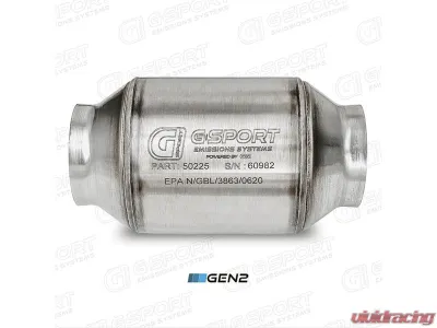 Stainless Bros Gesi G-Sport GEN 2 HO 300 CPSI EPA 2.5" In/Out x 4" Body x 7" OAL (350-500HP) GSP50225 - 900-02502-2500