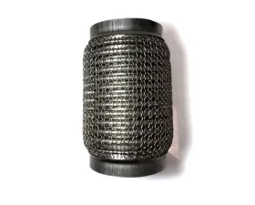 Stainless Bros Flex Section: 2.75" Stainless Steel Flex Bellow x 4" OAL - Light Braid