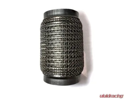 Stainless Bros Flex Section: 2.75" Stainless Steel Flex Bellow x 4" OAL - Light Braid - 612-07004-2000