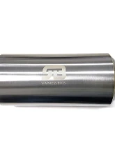 Stainless Bros Muffler Stainless: 2.5" SS304 Lightweight Race Muffler 12" OAL - Polished Finish                                     - 615-06313-1000 - Image 2