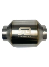 Stainless Bros Muffler Stainless: 2.5" SS304 Lightweight Race Muffler 7" OAL Matte Finish                                     - 615-06333-0000 - Image 2