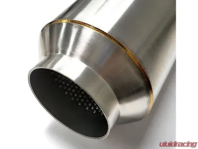 Stainless Bros Muffler Stainless: 2.5" SS304 Lightweight Race Muffler 7" OAL Matte Finish - 615-06333-0000