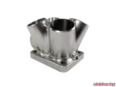 Stainless Bros SS304 Billet 4 to 1 Collector - 1.5" Pipe / T4 Undivided Flange / 2" Pipe Wastegate  - Short Side Entry - 903-03915-4422