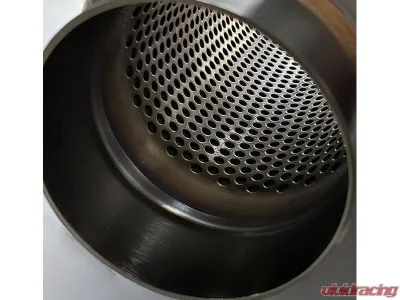 Stainless Bros Resonator: 5" SS304 inlet/outlet bullet resonator 6" round body x 31" OAL - 615-12796-5114