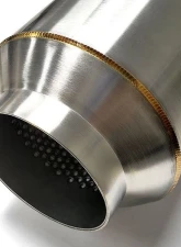 Stainless Bros Muffler Stainless: 2.5" SS304 Lightweight Race Muffler 12" OAL - Polished Finish                                     - 615-06313-1000 - Image 2