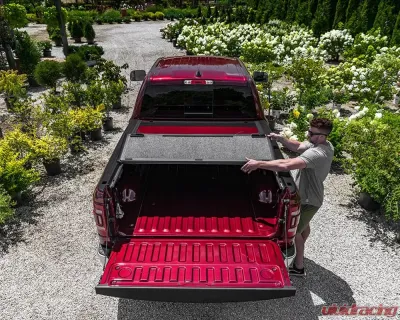 Undercover Fusion 6ft 4in Hard Folding Bed & Tonneau Cover without RAMBox (Paint Code PR4 Flame Red) RAM 2500 | 3500 2019-2021 - AR32004L-PR4